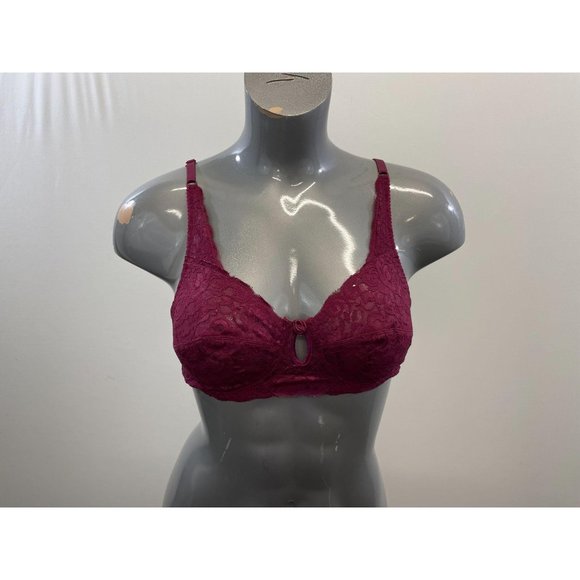 Oseu Intimates Sleepwear Oseu Womens Maroon Lacey Bra Size 3637 Poshmark